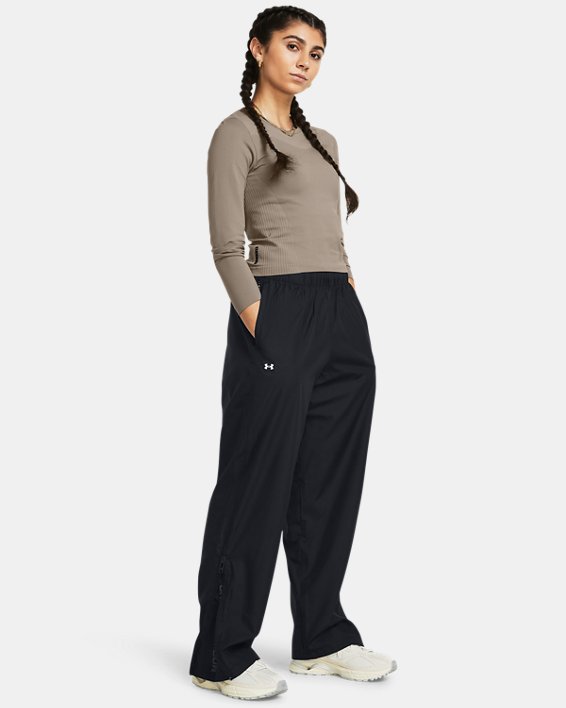 Pantalon oversize UA Vanish Elite Woven pour femme, Black, pdpMainDesktop image number 2